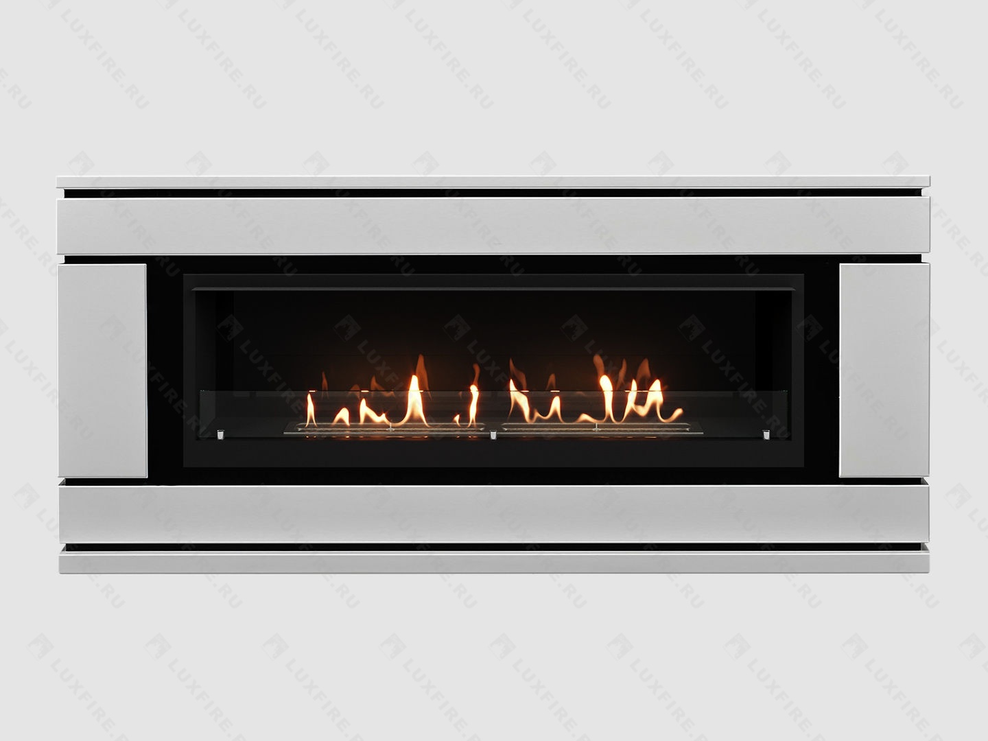 Каминный портал МДФ "Вега 2000" с биокамином Lux Fire "Фаер Бокс Вега-1" (белый) по цене 96 990 руб.