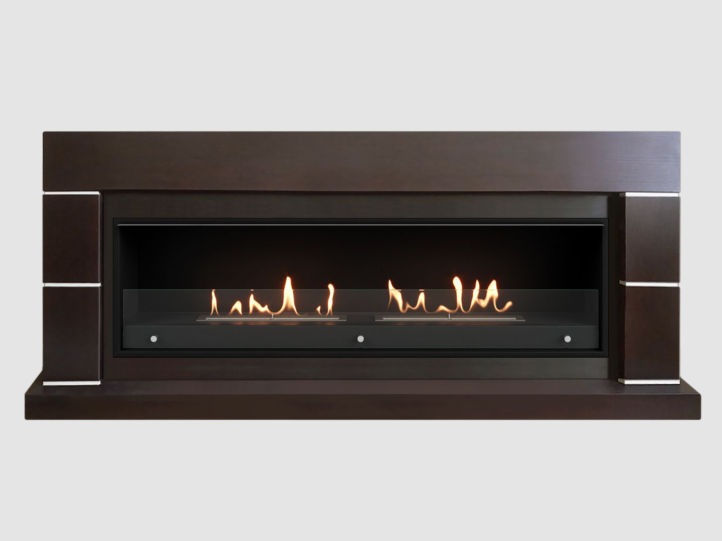 Каминный портал МДФ "Аляска 1900" с биокамином Lux Fire "Фаер Бокс Вега-2" (венге) по цене 112 290 руб.