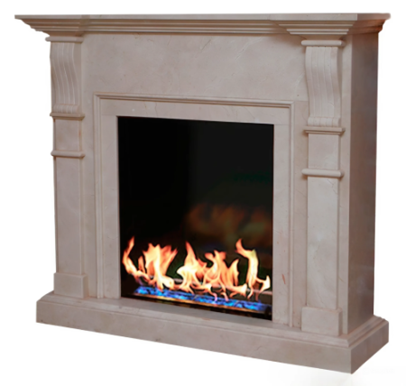 Биокамин в мраморном портале "Русский огонь" Monarch по цене 215 000 руб.