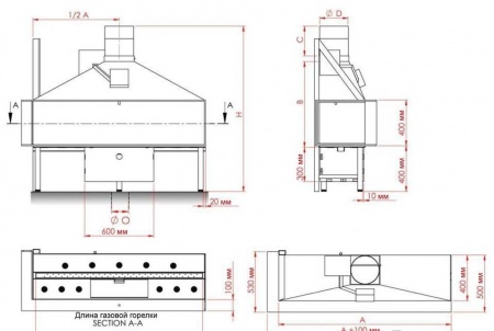 Газовая топка Vero Design NI G6 H1 
Газовая топка Vero Design NI G6 H1