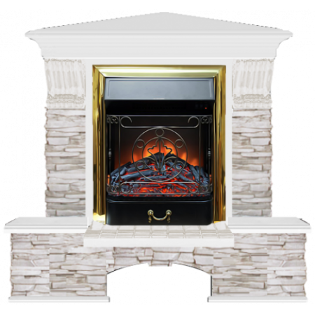 Бостон К Мисхор угловой (белый)+Majestic Brass