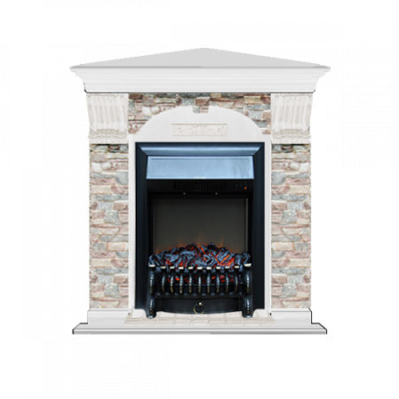 Арочный Грот цветной угловой (белый)+Fobos Black